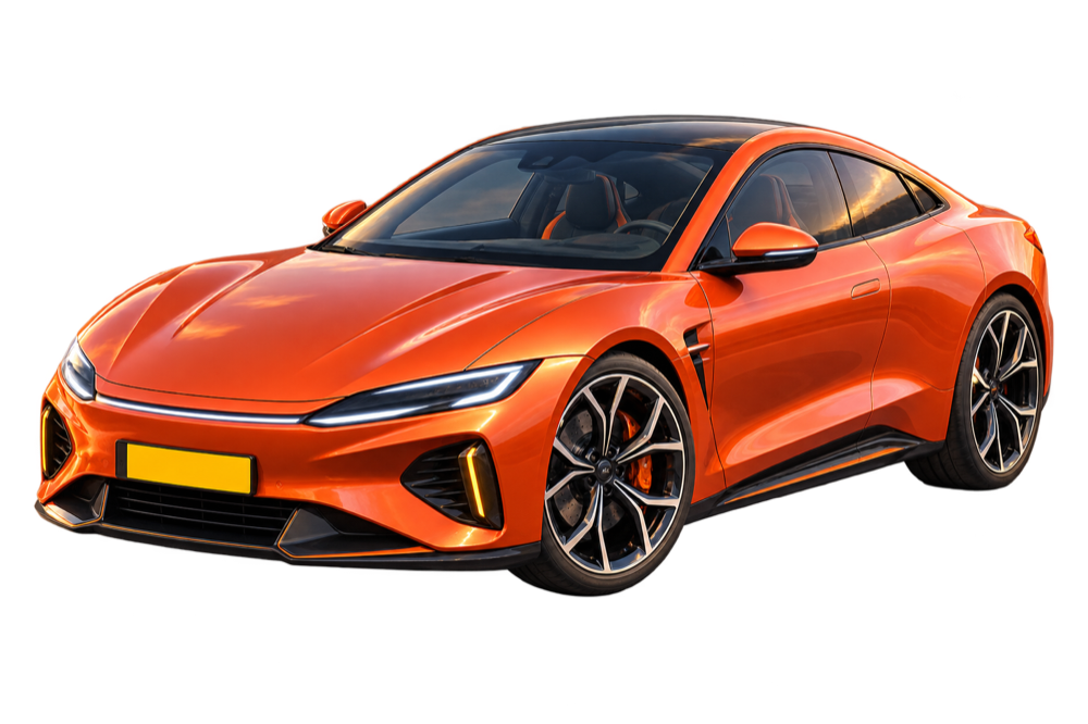 Oranje elektrische sportcoupé Vonk GT